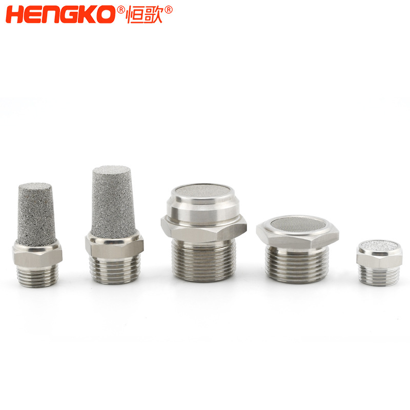 In stock sample G1/2G1/8 silencer pneumatic equipment interface components noise reduction stainless steel copper silencer