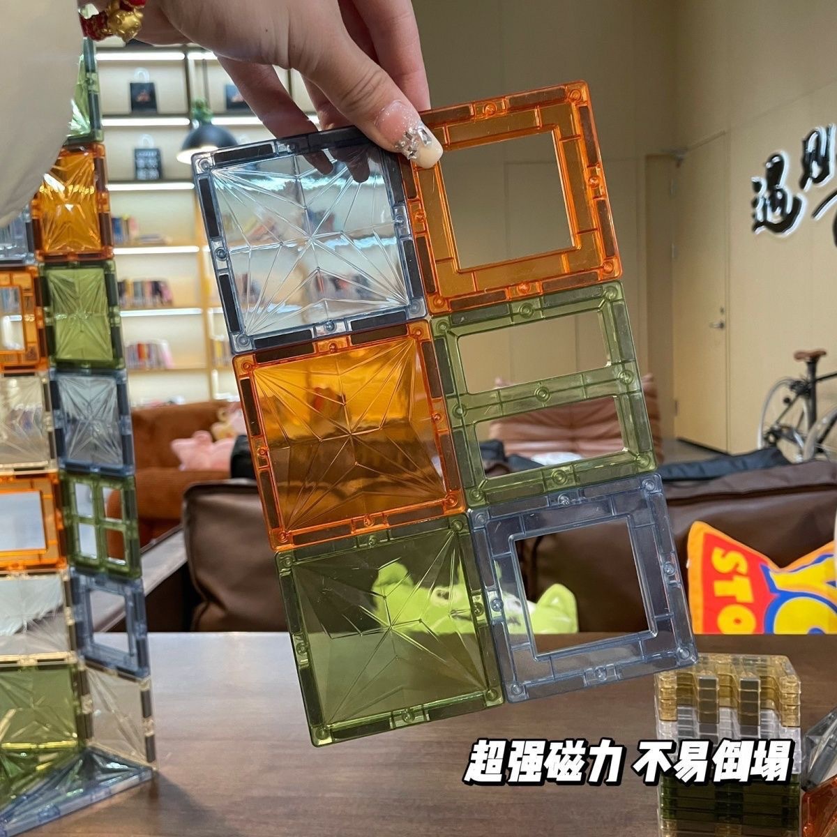 Nature Magnetic Tablets Square Refill Loose Tablets Color Window Magnetic Tablets Boys Girls Children's Educational Toys