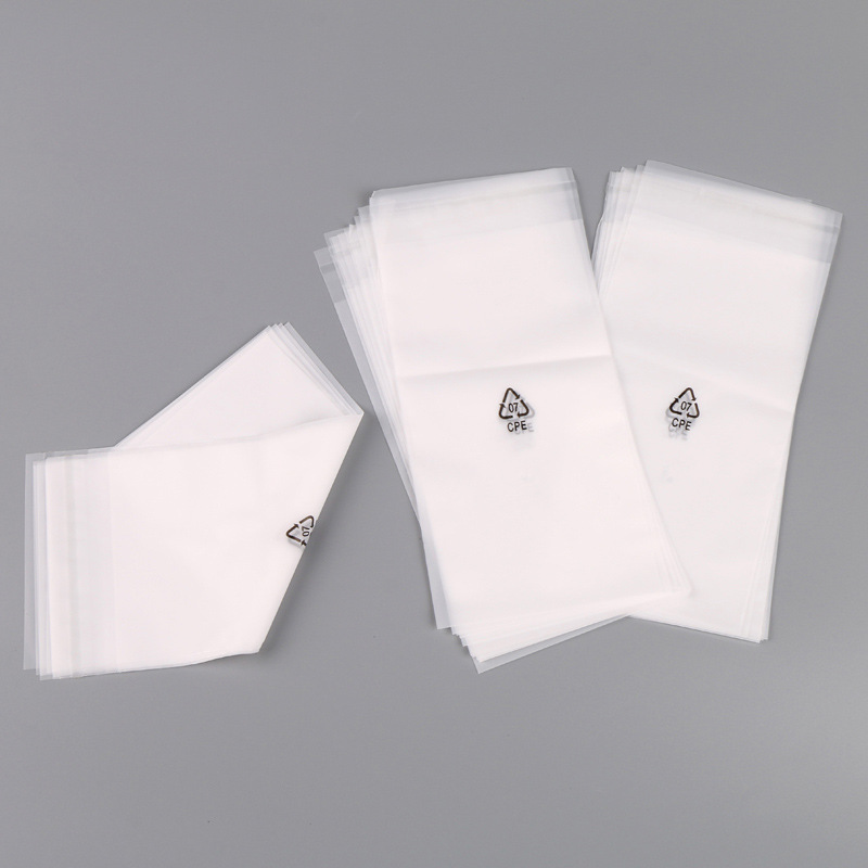 Cpe Frosted Bag Evacpe Zipper Bag Cpe Flat Mouth Plastic Bag Cpe Self-Adhesive Bag Jewelry Clothing Packaging Storage