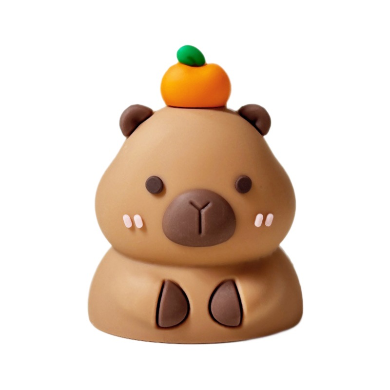 Internet-red Kapibala Capybara Cake Decoration Doll Ornaments Cartoon Animal Baking Desktop Children's Ornaments Car