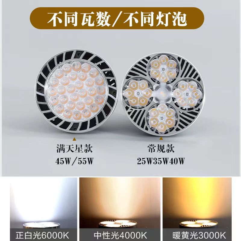 LED track spotlight bulb par 30 Pa light track light source E27 screw full voltage 35W45W55W