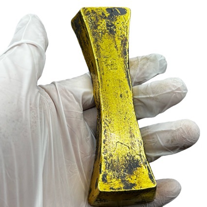 Antique-Style Solid Pure Copper Gilt Heavenly Official Blessing 20 Taels Gold Bar Boat Ingot Home Decoration Ornament Collection