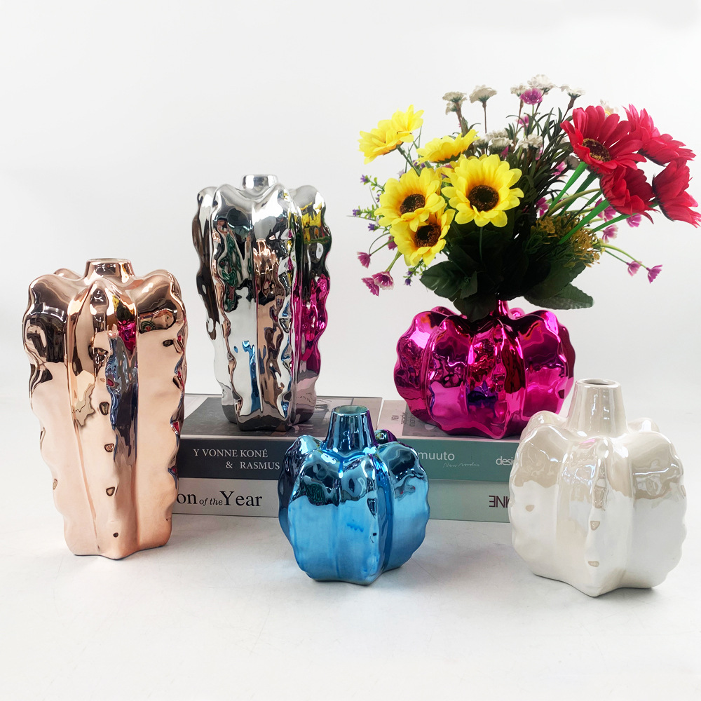 Легкая роскошь простой керамический вазон в стиле Инстаграм высокого класса для поднятых лилий скандинавская жилая комната цветочная композиция креативные украшения