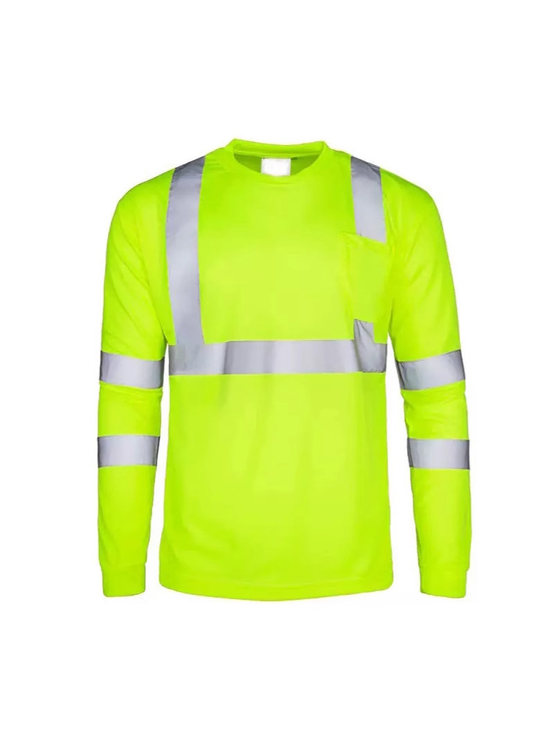 Site work clothes wholesale breathable sweat-absorbent fast cotton T-shirt dry outdoor safety construction tooling reflective strip T-shirt