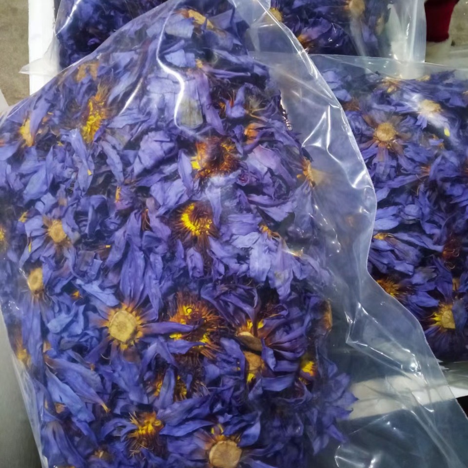 2025 New Blue Lotus Fresh Blue Lotus Dried Egyptian Water Lily Dried Flower Wholesale Spot 0.5kg / Piece