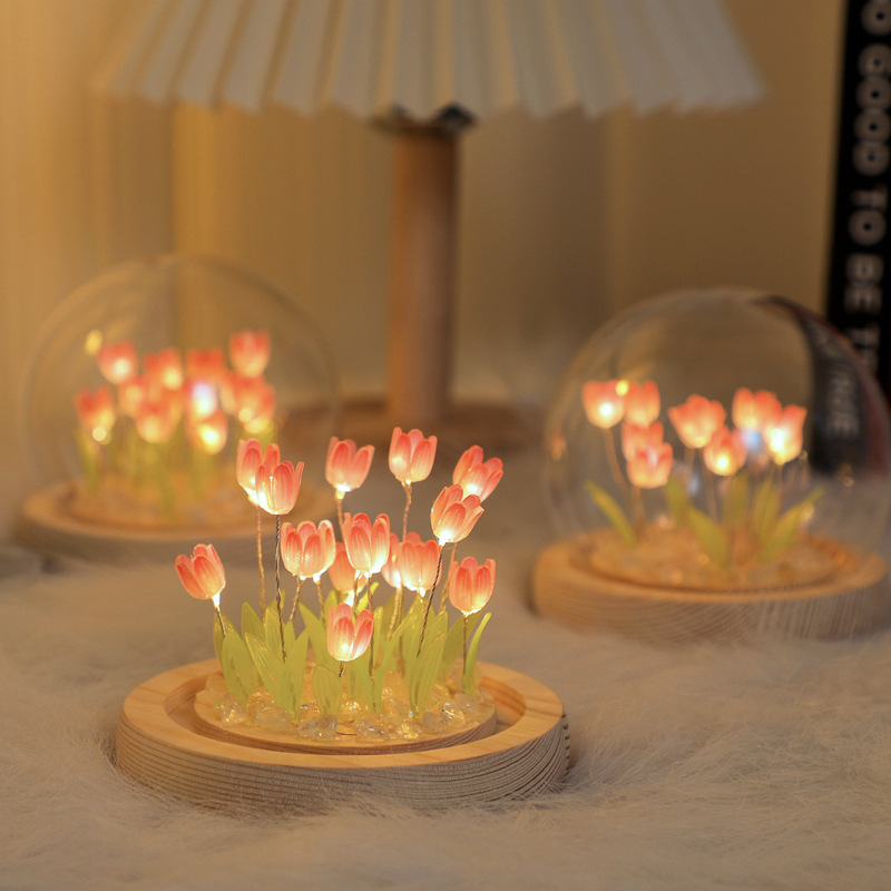 Tulip Handmade DIY Atmosphere Lamp Ornaments Internet Celebrity Desktop Night Light Student Gifts for Girlfriends
