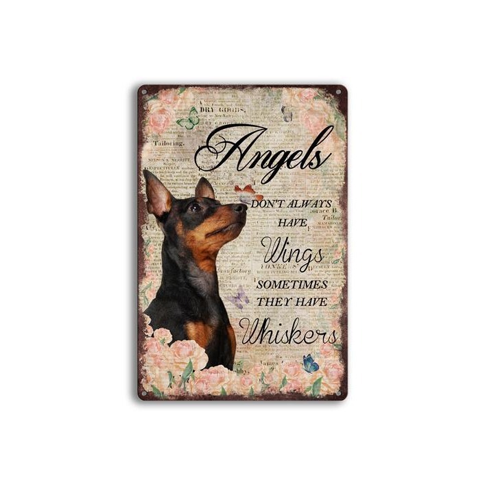 Funny dog decoration tin painting farm office coffee bar home wall decoration aluminum plate painting vintage tin logo