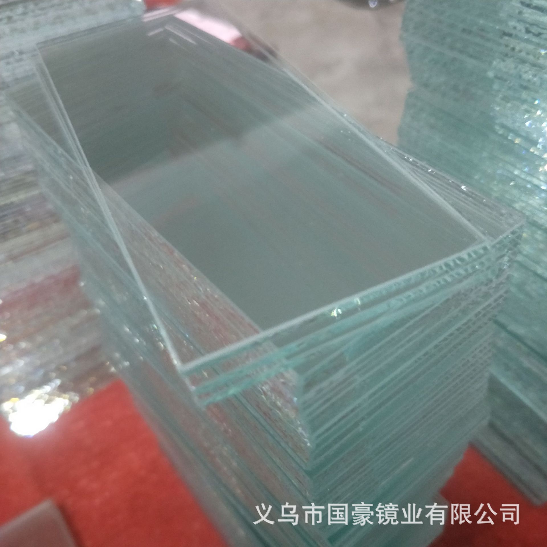 Factory ultra-white glass sheet customized 2mm3mm high transparent ultra-white glass round rectangular edging Chamfering