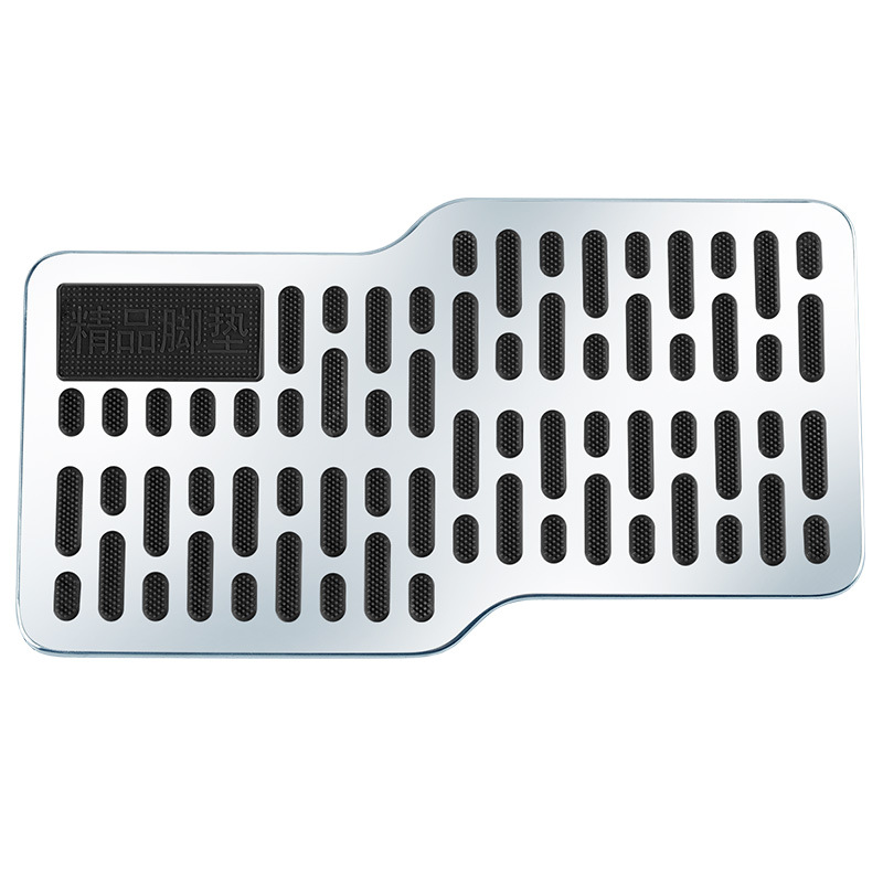 Stainless Steel Car Wear-Resistant Pedals, Thickened Foot Pedals, Main Driver's Cabin Metal Repair Foot Pads, Widened Protection, Anti-Slip