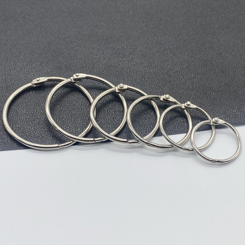 Metal Book Ring Loose-Leaf Buckle Open Ring Photo Album Loose-Leaf Ring Removable Binding Buckle Card Ring Manufacturer Wholesale