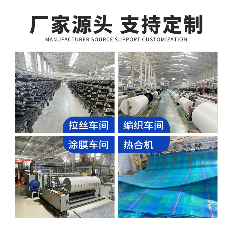 Blue PE Tarpaulin Thickened Waterproof Cloth Outdoor Sunshade Sunscreen Plastic Cloth Swimming Pool Wear-resistant Tarpaulin Cargo Rainproof Cloth