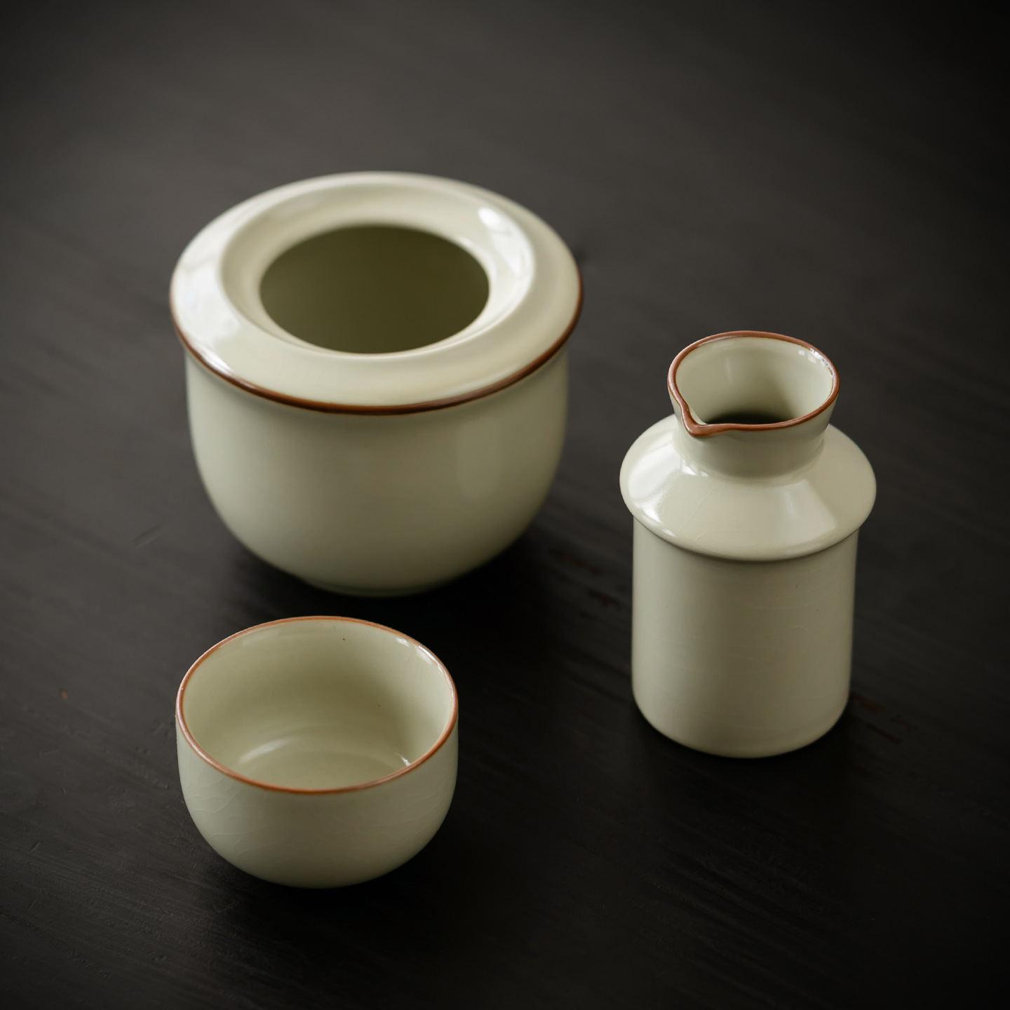 Ru Kiln Yellow Wine Warmer Wine Pot Household Ceramic Wine Warmer Wine Set Traditional Wine Warmer Small Wine Pot