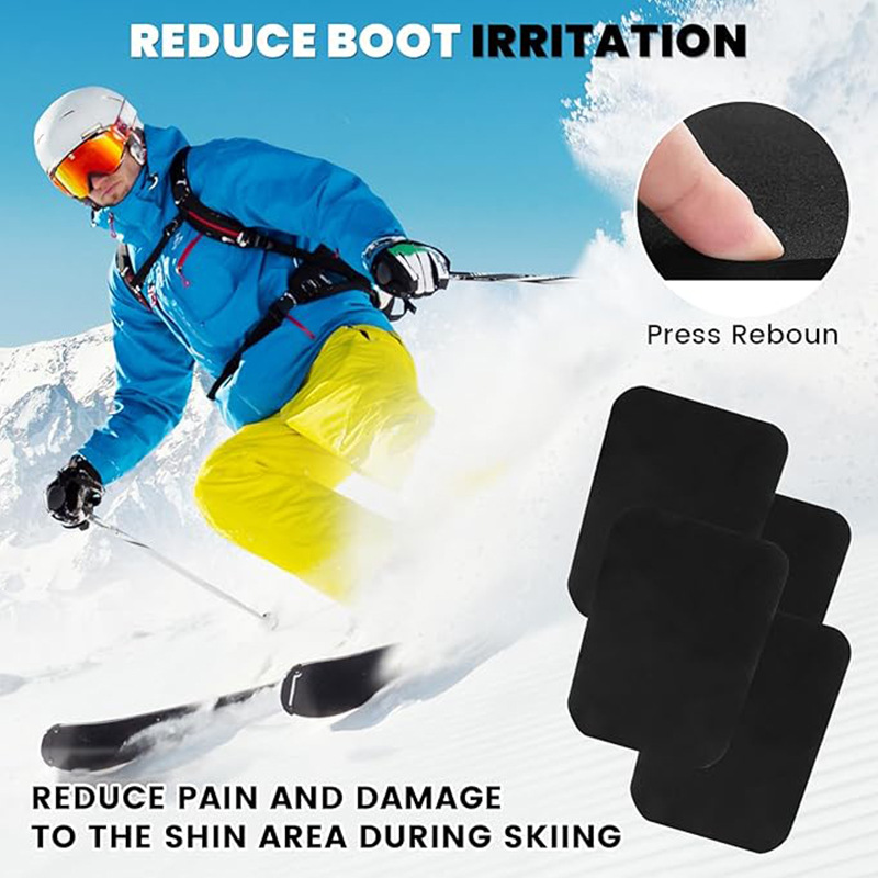 Ski Boots Inner Leg Guards, Shin Guards, Soft Shock-Absorbing Inner Liner Leg Guards, Ski Shoe Accessories, Anti-Collision Protection Equipment