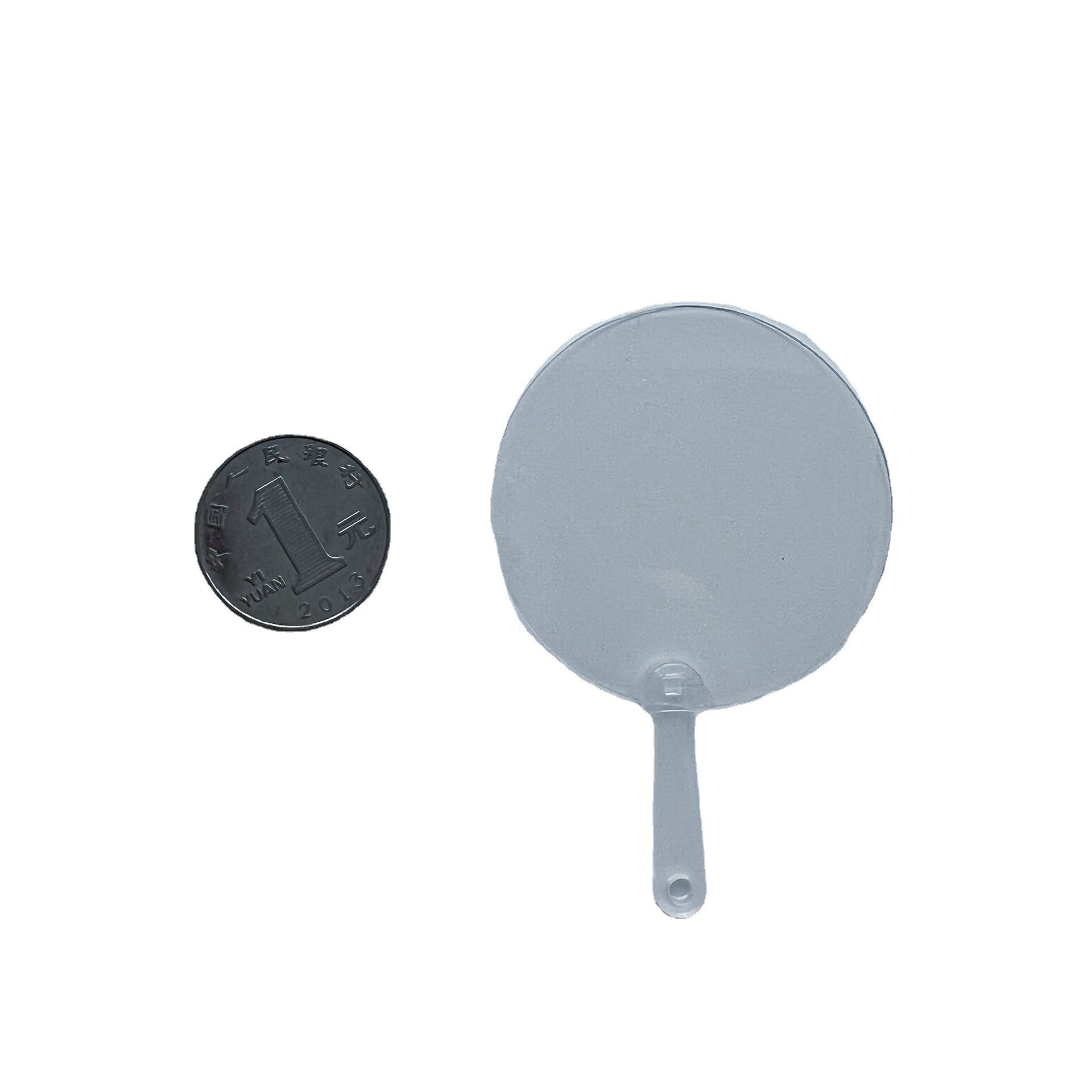 Mini through fan DIY creative handmade blank small fan star chasing photo disc goo card key chain pendant