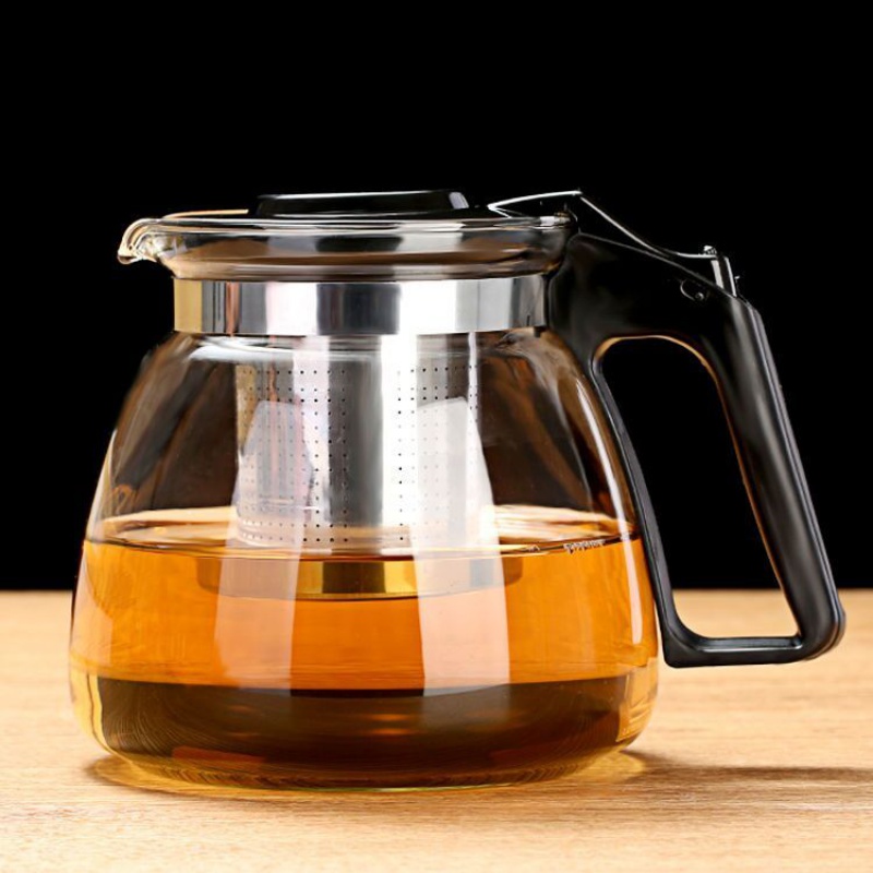 Glass Teapot Large Capacity Teapot Tea Cup suit with Filter Household High Temperature Resistant Tea Maker Hot Water Single Pot
