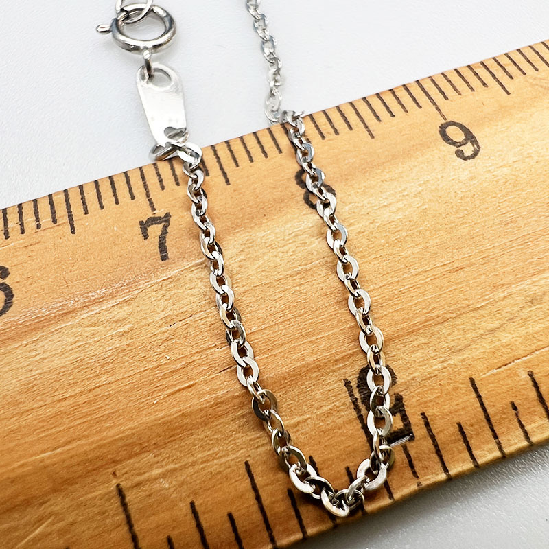 Pt950 Platinum Necklace White Golden Necklace Women's Platinum Clavicle Chain Platinum Sweater Chain Platinum 950 Plain Chain