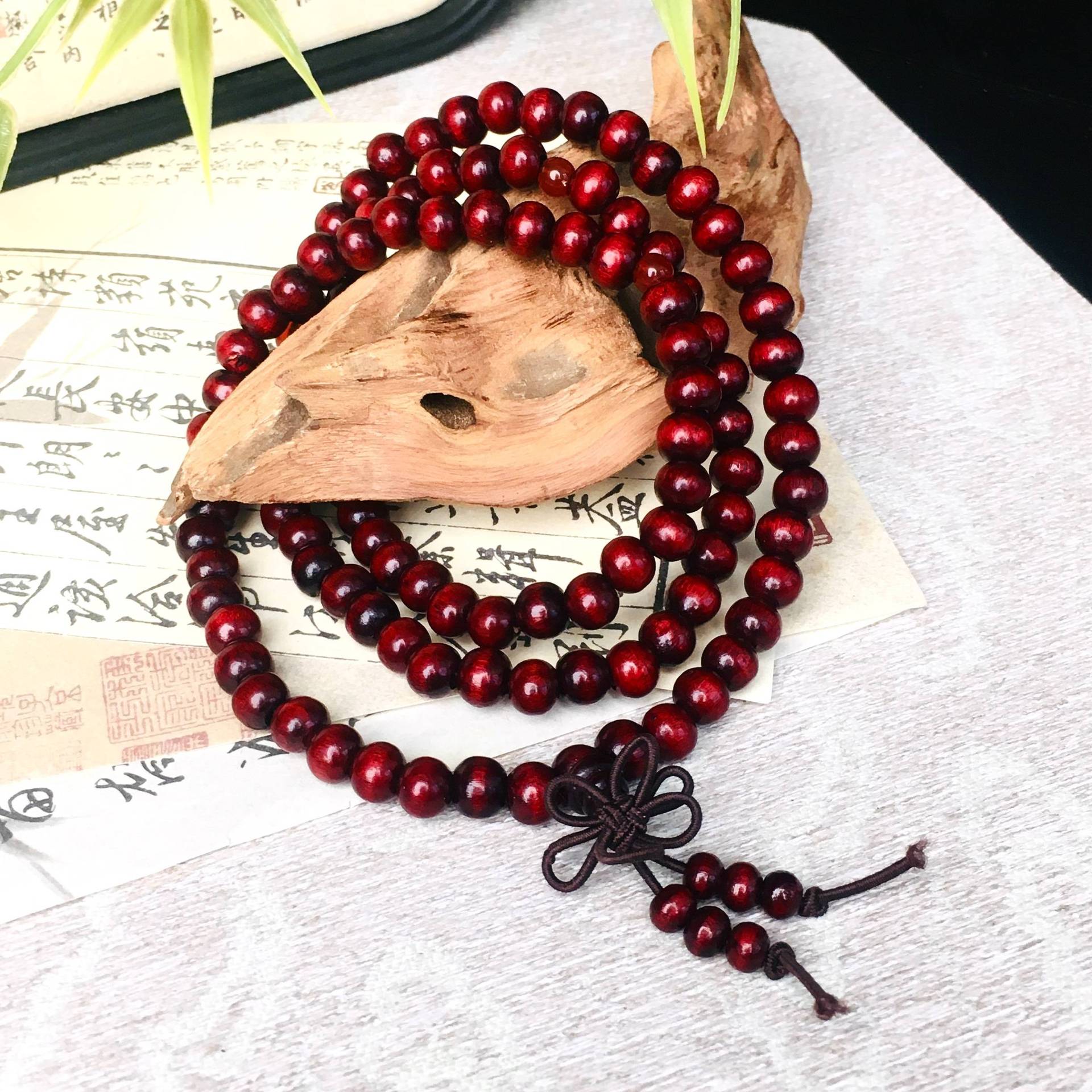 108 Red Apple Beads