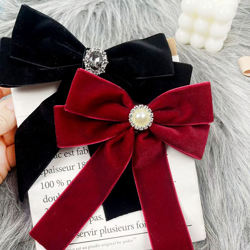 Рубашка с бабочкой для женщин с жемчужным воротником, цветочный стиль, черное бархатное украшение на шее, винтажная лента