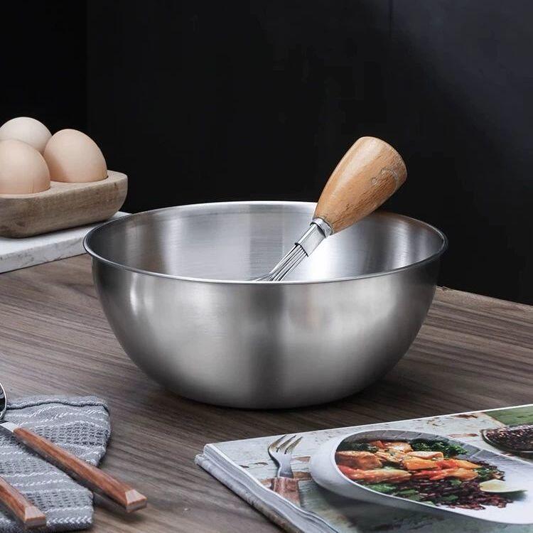 Stainless Steel Salah Bowl Thickened Mixing Basin and Face Basin Japanese Style Household Scale Basin Egg-beating Basin Baking Basin Cooking Basin