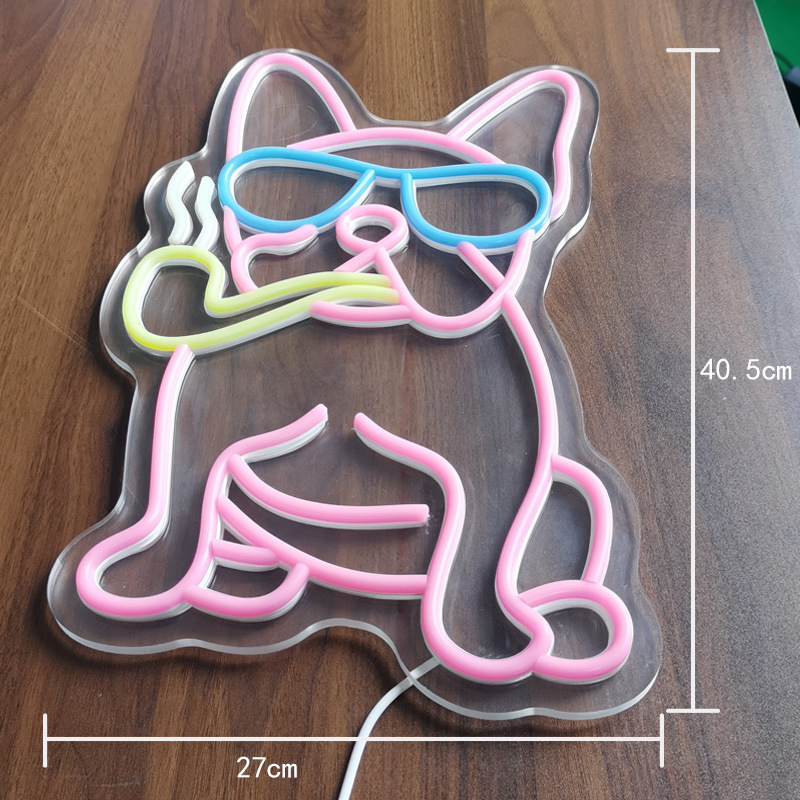 Internet-Famous Dog-Themed Led Ambient Light, Shop Decoration Wall Hanging Light, Creative Bedroom Night Light, Cross-Border