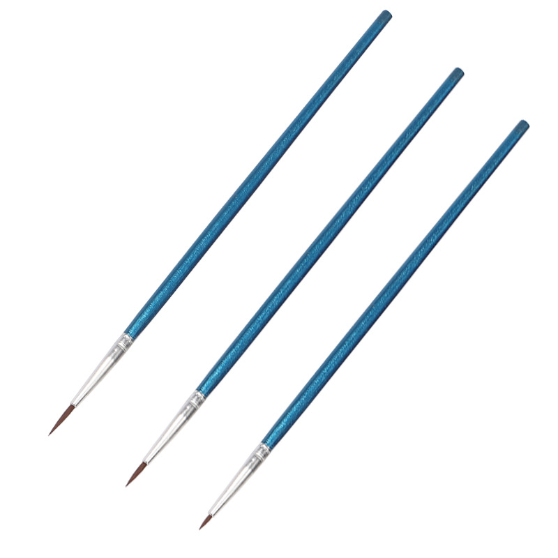 Fine brushwork drawing brush drawing brush nail art horse hair wood pole gouache oil painting acrylic art drawing brush paint