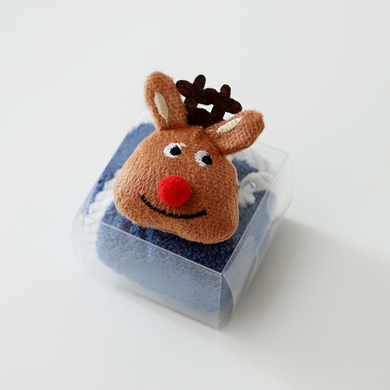 Coral Velvet Cartoon Kidsren's Hanging Towel Hand Towel Souvenir Gift Shop Opening Holiday Creative Return Gift Christmas Hand Towel