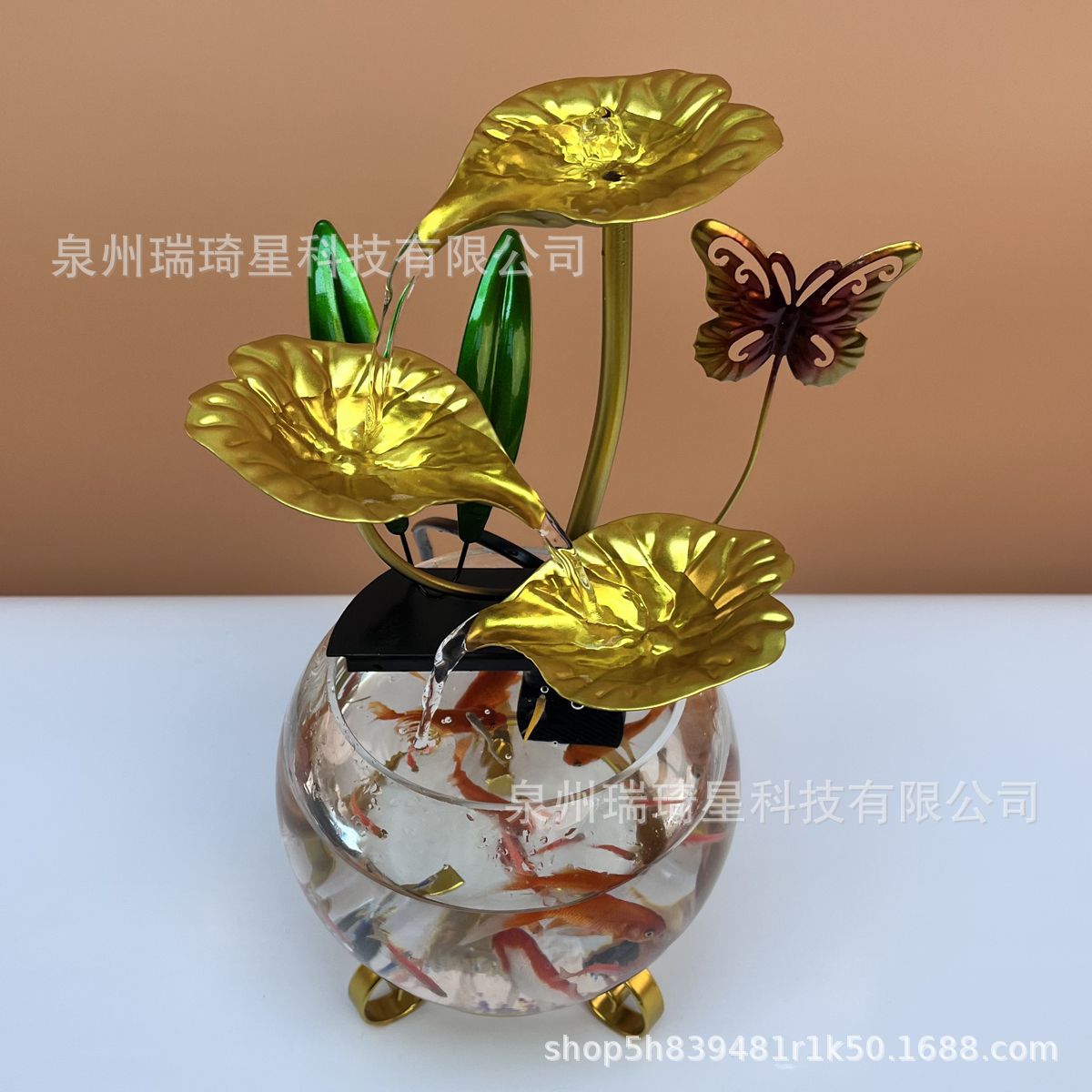 Auspicious Desktop Circulating Water Fountain for Attracting Wealth in the Office or Living Room, Home Decoration, Iron Art Dripping Water, Light Luxury and Simplicity