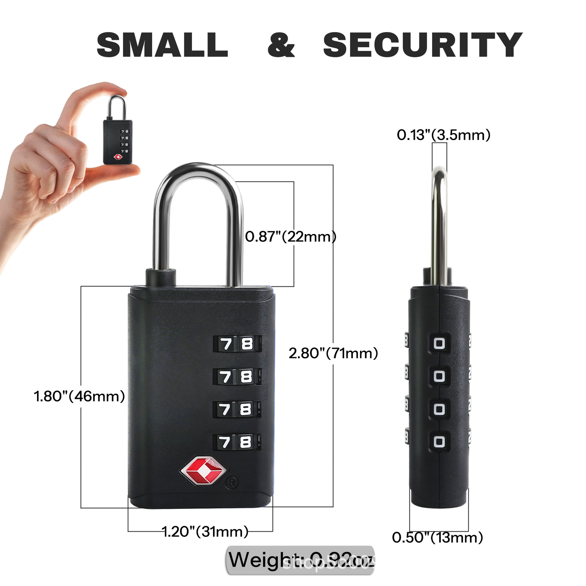 Multi-Color Spot Tsa Customs Lock Combination Lock 4-Digit Security Luggage Lock Combination Padlock Suitcase 07St
