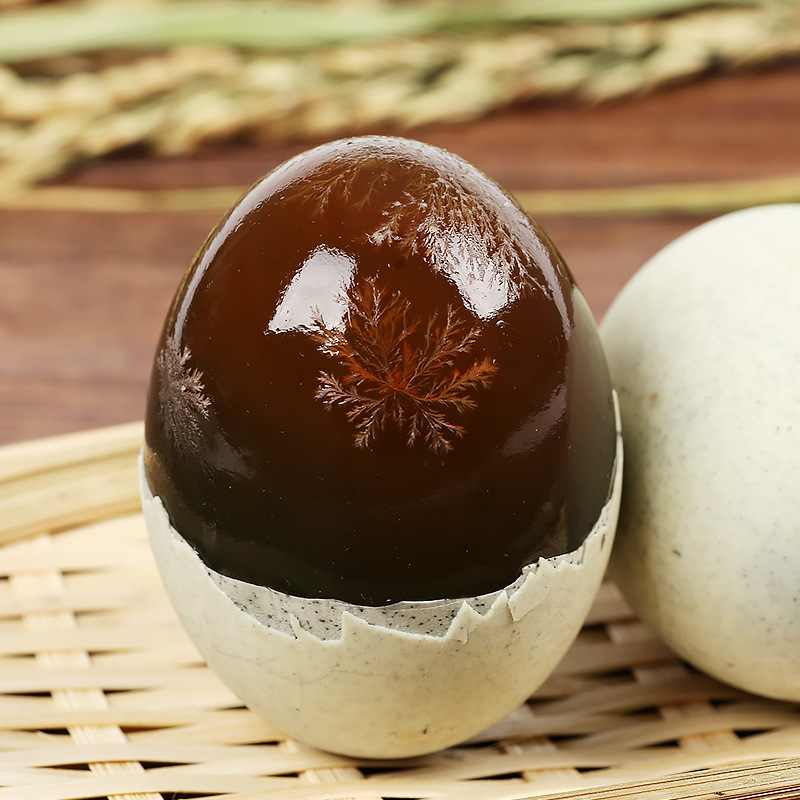 Shendan Extra Large Pine Flower Salted Duck Eggs, 15 Pieces, 70g, Lead-Free Craft, Soft and Fresh Duck Eggs with Soft Yolk