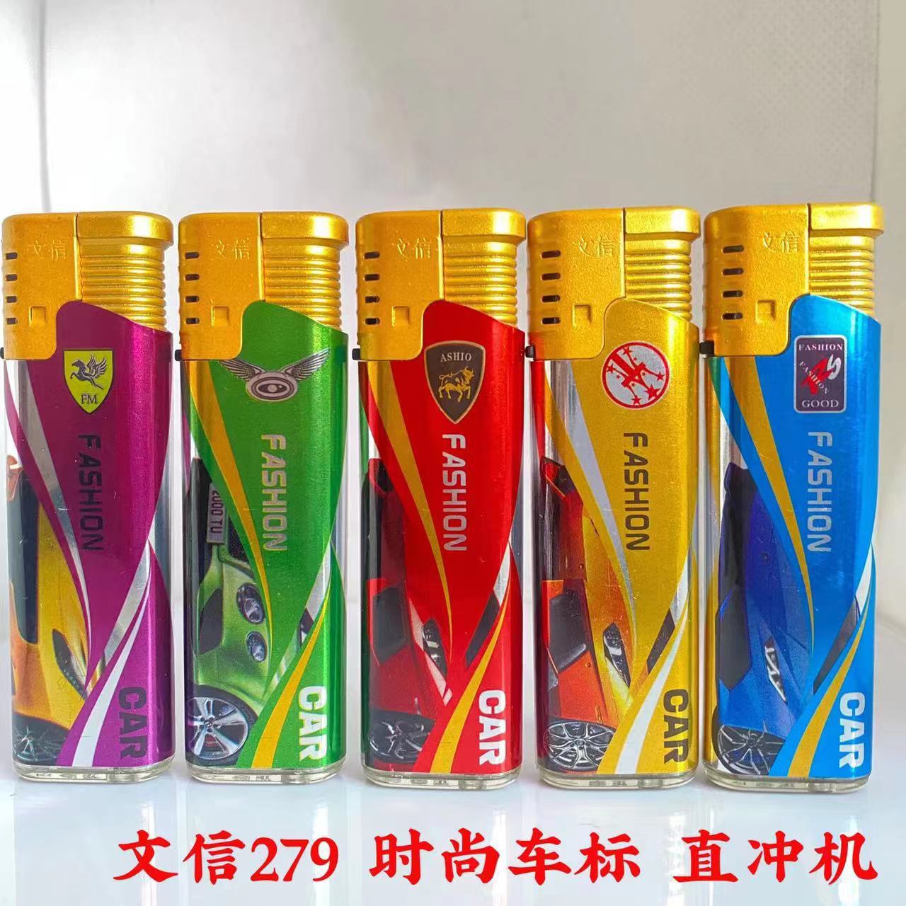 Xinxin 279, одноразовая зажигалка с прямым ударом, заводская цена, ветрозащитная зажигалка с синим пламенем