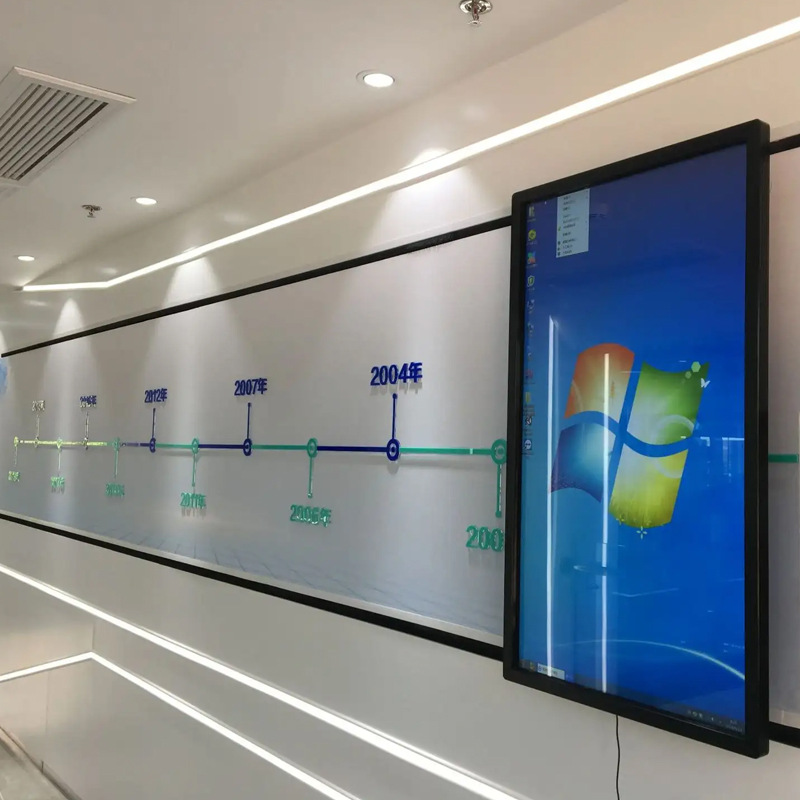 Led Lcd Smart Interactive Sliding Screen Touch Sliding Screen Exhibition Hall Science and Technology Museum Corporate Publicity Column Interactive Advertising Screen
