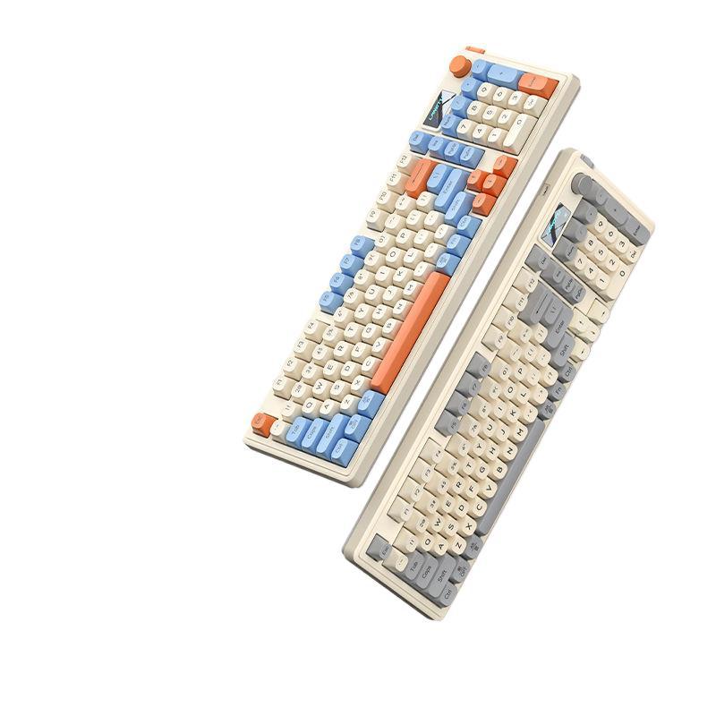 2025 New Key Silent Keyboard and Mouse Set Wired Mechanical Feel Girls Office Game Luminous Keyboard