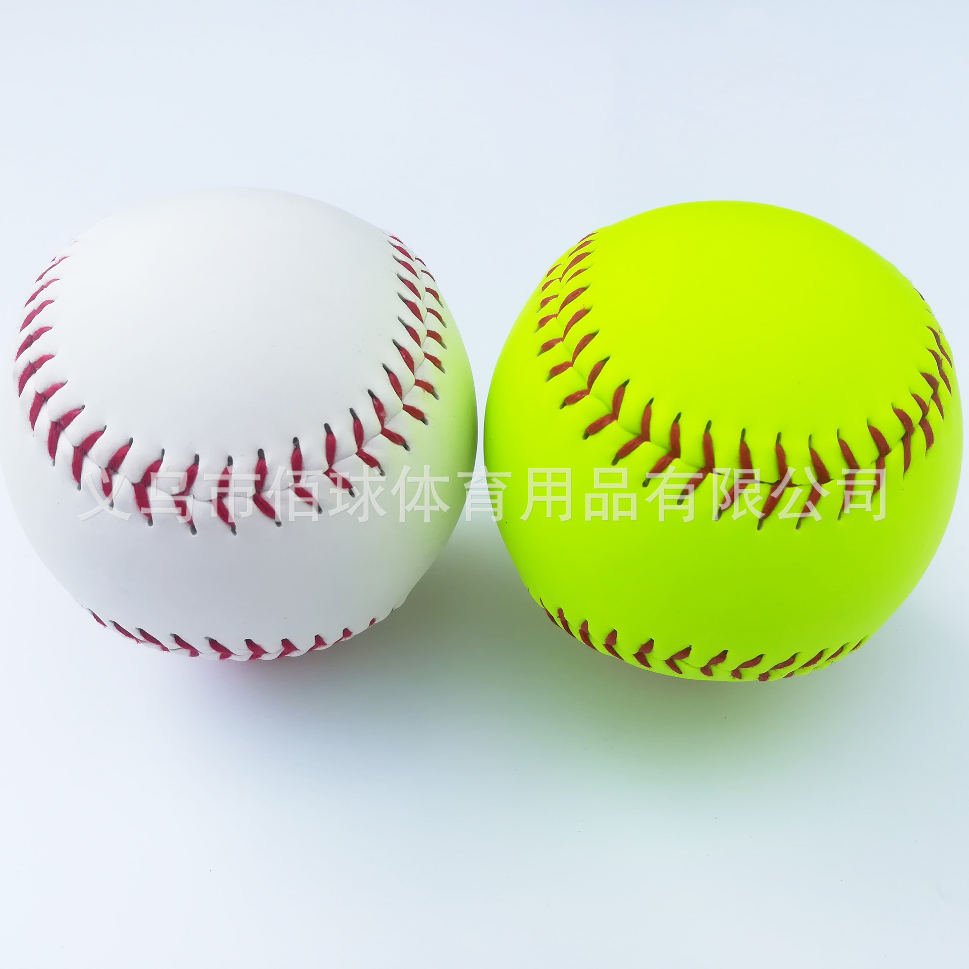 in stock wholesale blank 12 inch high quality PVC softball two hammer leather softball game training practice softball