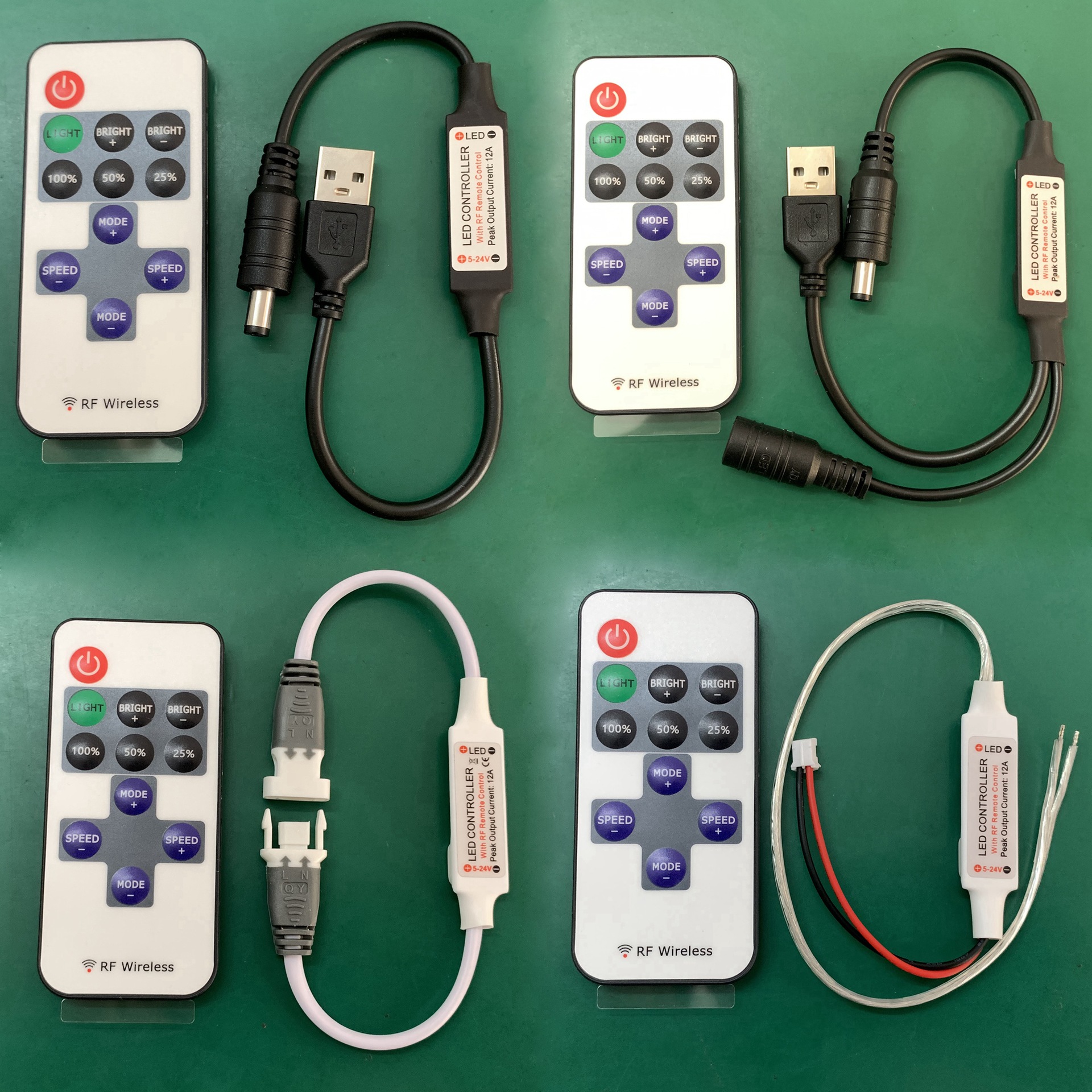 RF11 key monochrome controller monochrome light bar string 5-24v RF remote control led dimmer 12A