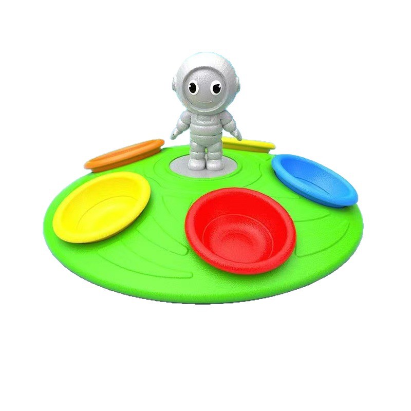 Park Outdoor Playground 3-Person 5-Person Flying Saucer Spinning Chair Unpowered Spinning Cup Community Turntable Plastic Toy