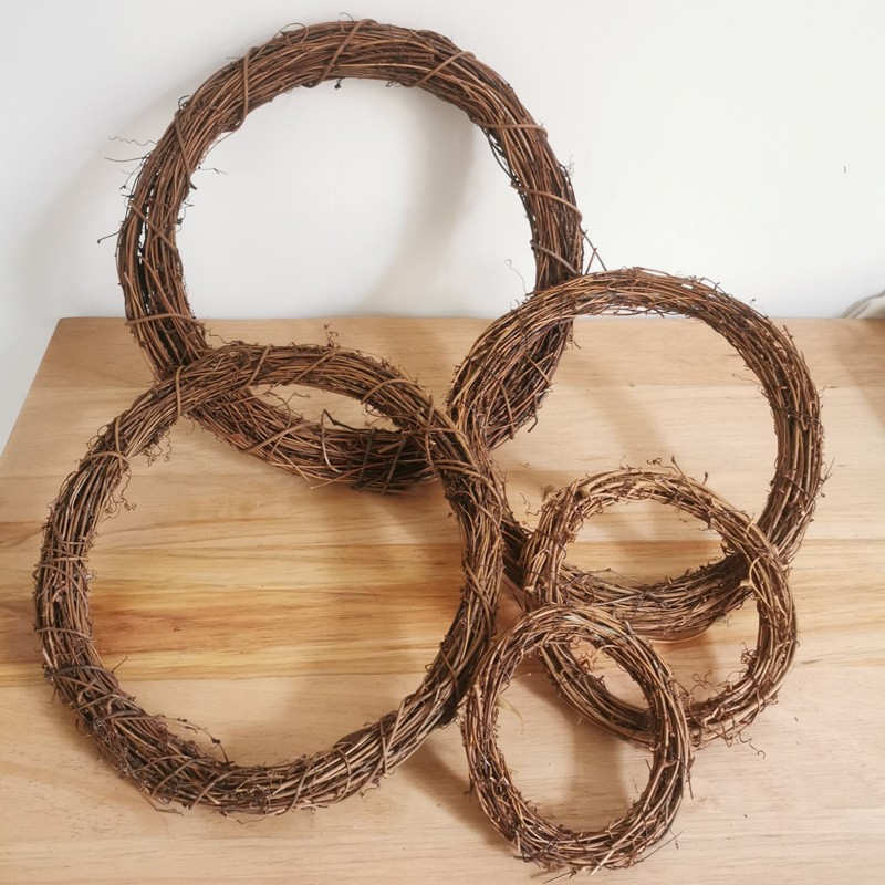 Натуральное земляное ротанговое кольцо, рождественский венок, вечная жизнь, свадьба, детский сад, ручная работа, DIY, декоративное кольцо из сушеного ротанга