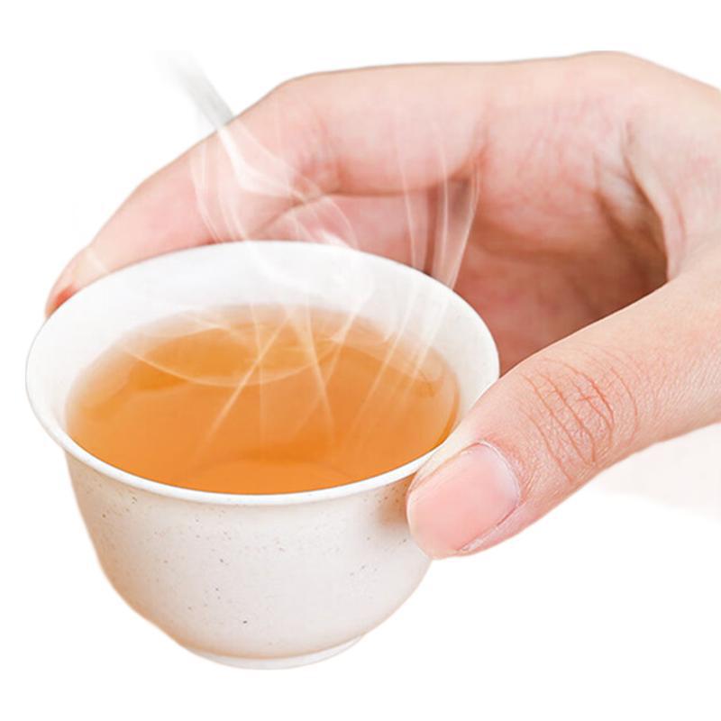 High-grade Disposable Kung Fu Rice Husk Tea Cup Tea Set Household Tea Tasting Cup for Guests Tea Cup Holder Outdoor Portable