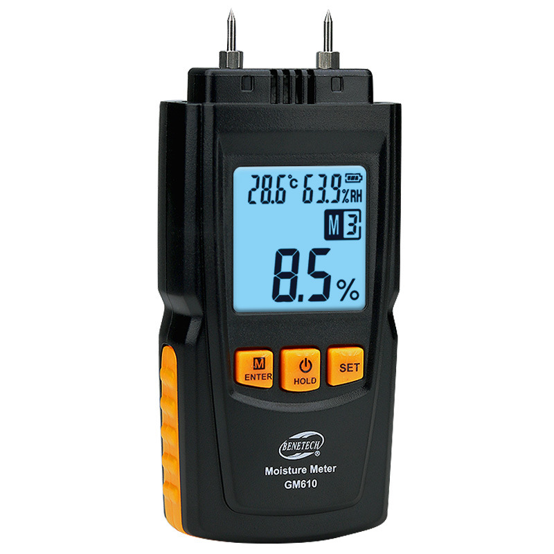 BENETECH Standard Wisdom GM610 Pin Wood Moisture Meter Grain Moisture Tester Floor Moisture Content Detection