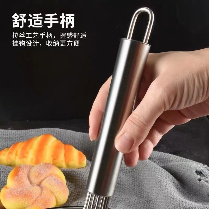 Stainless Steel Manual Egg Beater Egg Beater Mixer Egg Beater Whipped Cream Egg Baking Egg Stirring Wholesale