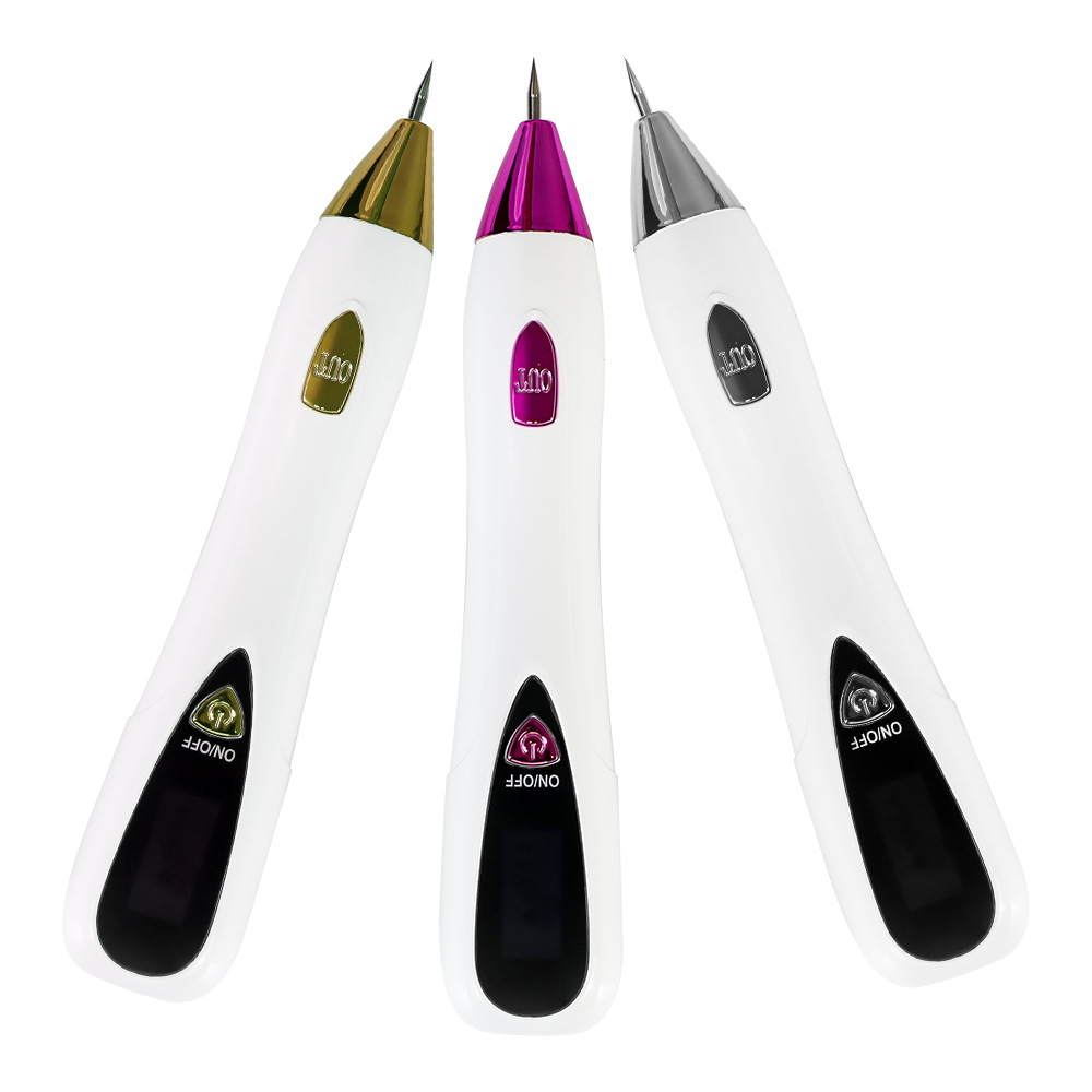 Кросс-бодер, оптовая продажа, бытовая портативная ручка для удаления родинок, косметический инструмент, перезаряжаемая ЖК-ручка, девятискоростная маленькая белая ручка для удаления пятен