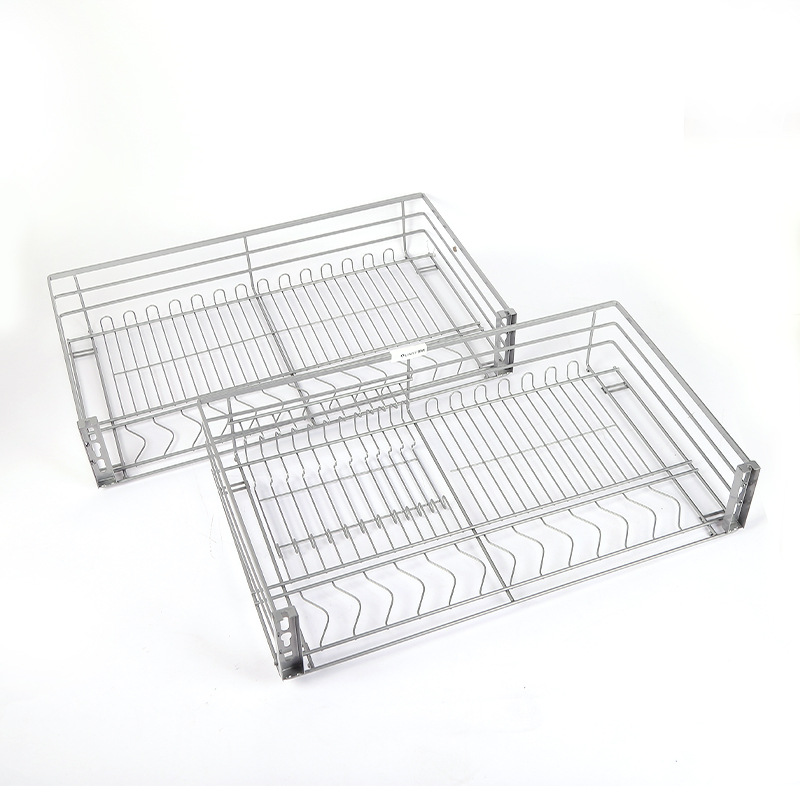 Nano pull basket double thick pull basket, bowl basket drawer type pull basket new starry sky gray pull basket