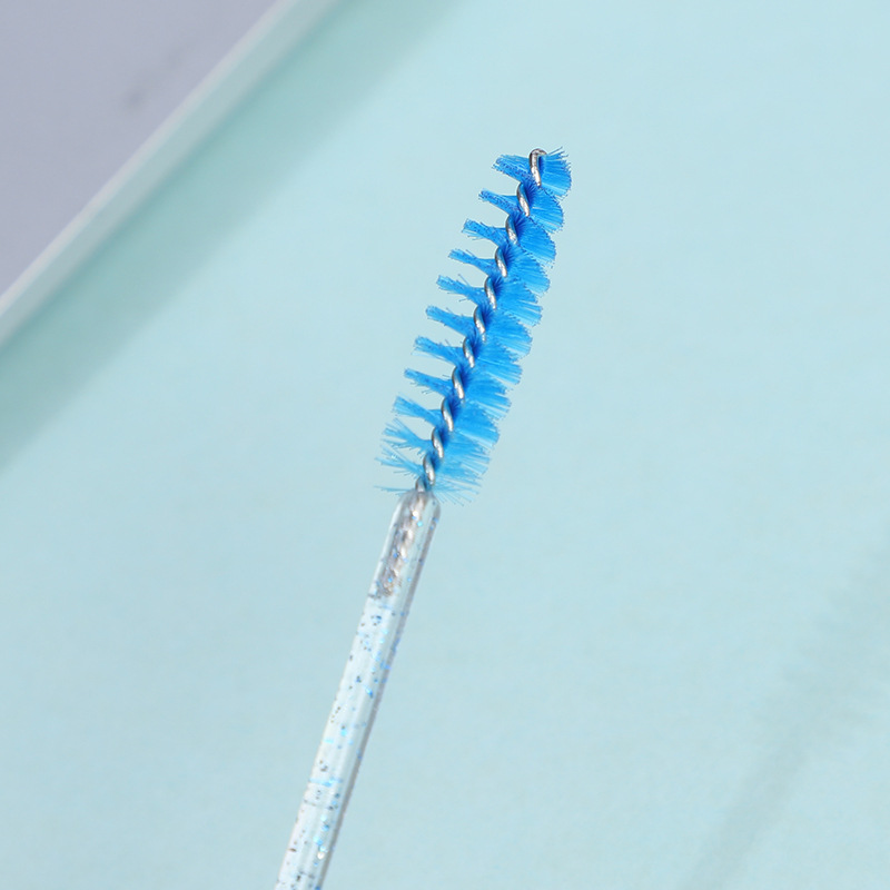 Crystal Rod Eyelash Brush Eyebrow Comb Disposable Makeup Brush Transparent Rod Eyelash Brush Eyelash Curling Eyebrow Brush Grafting Tool