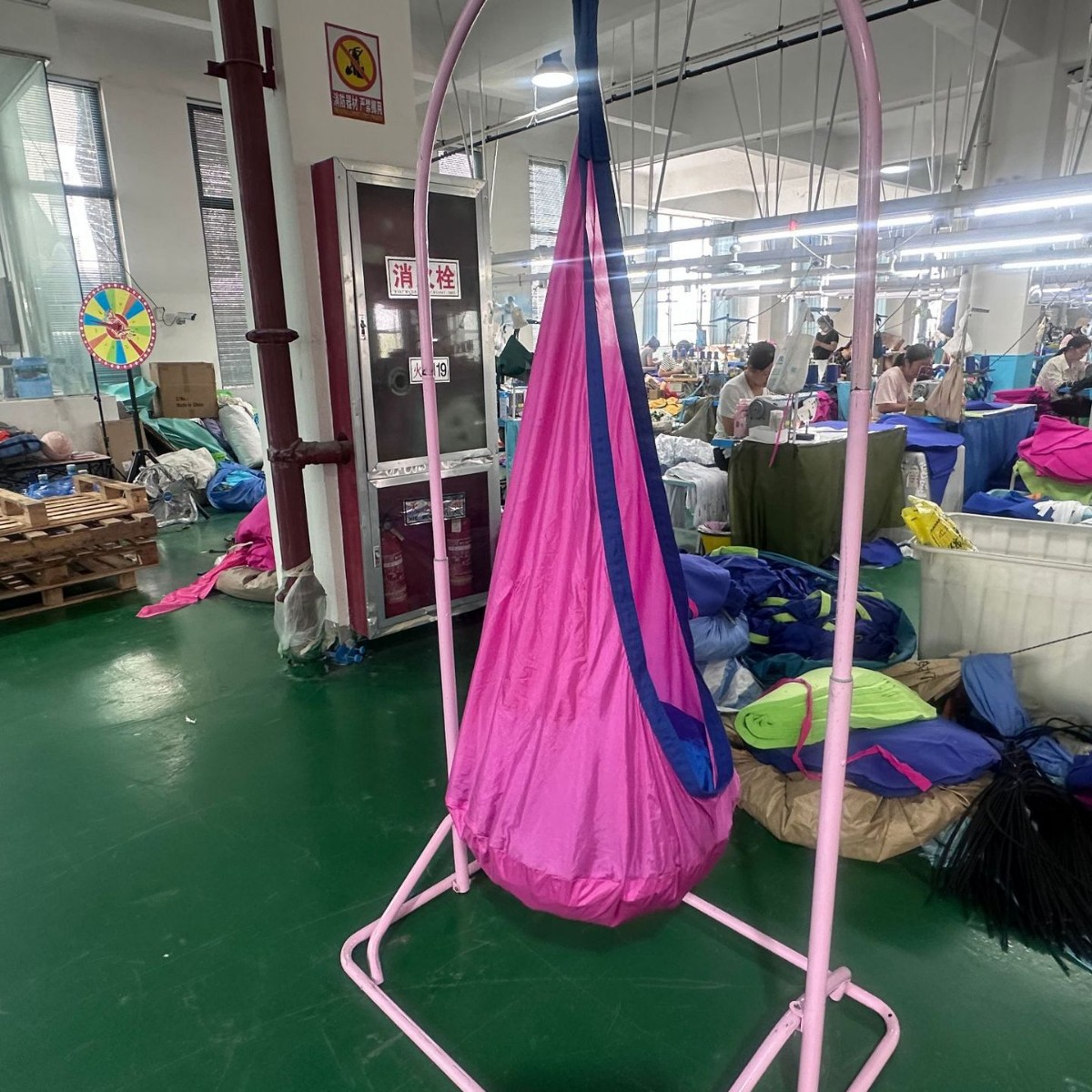 Children's Hanging Chair Indoor and Outdoor Children's Swing Inflatable Cushion Nylon Cotton Bag Swing Hanging Chair Hammock Luminous Swing