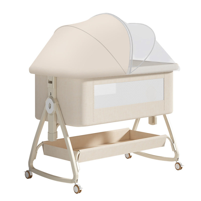 Crib Removable Multi-Functional Folding Newborn Cradle Bed Amazon Portable Diaper Table Splicing Large Bed