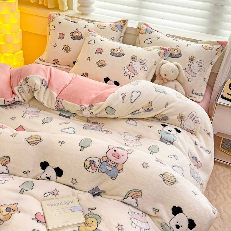 Домашний текстиль Nantong 2025, новая утолщенная серия одеял из снежного бархата - сцена 2, оптовая закупка