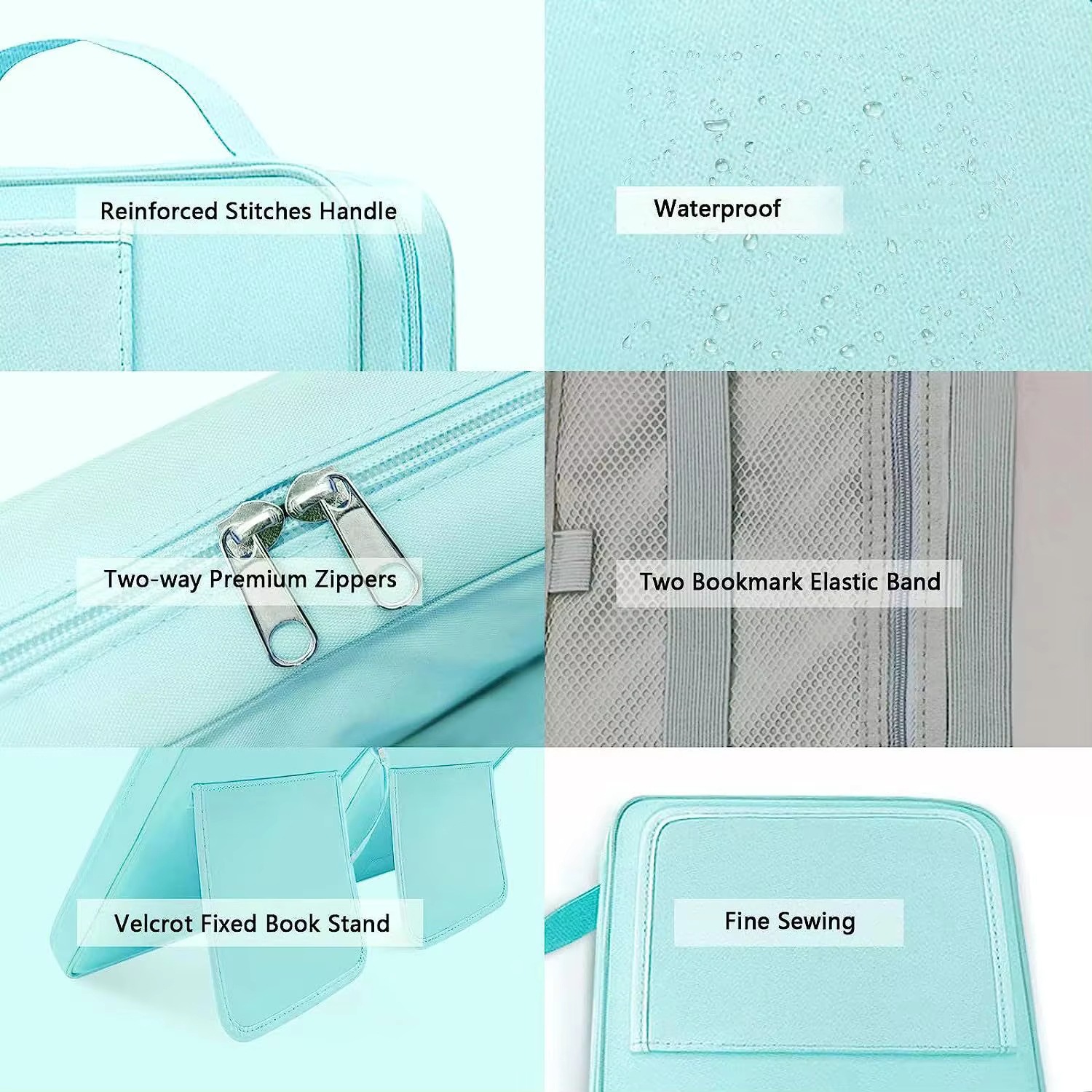 Book Bag Wholesale Portable Waterproof Carrying Book Box Bag Women's Bag Blue