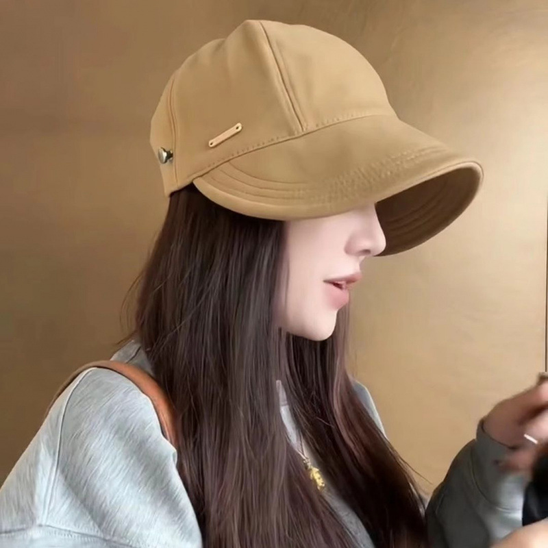 Шляпа-рыбак в стиле Чжао Луси для женщин 2024 весна-лето, защита от солнца, УФ-защита, простая черная шляпа