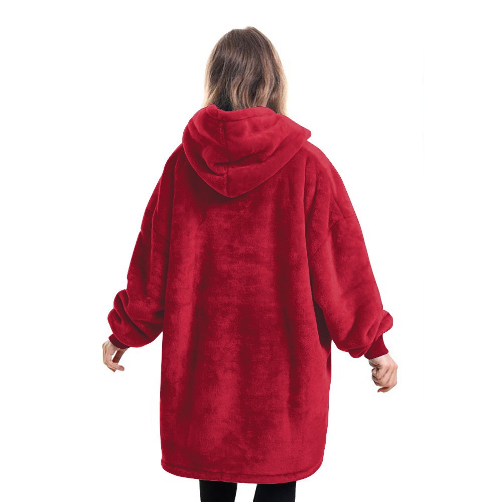 Amazon Outdoor Home Lazy Blanket Children's Solid Color Sweatshirt Warm Casual Jacket Tv Blanket Pullover Blanket