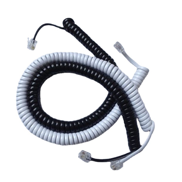 Телефонный шнур для стационарного телефона пружинный изогнутый спиральный кабель