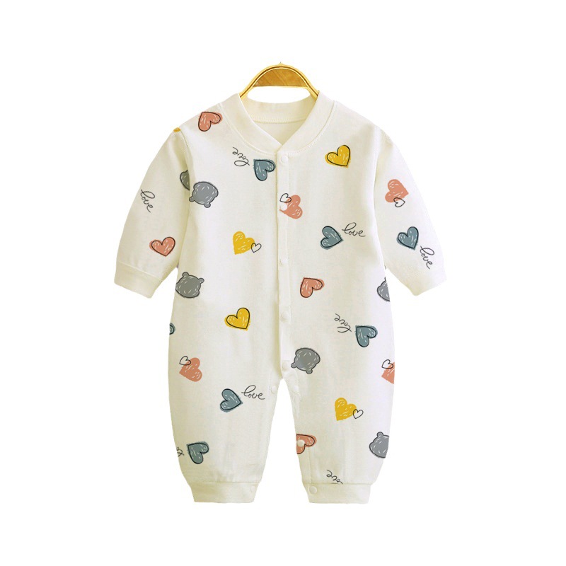 Spring and Autumn Baby Clothes Newborn Pure Cotton Long-sleeved Jumpsuit for Boys and Girls Baby Climbing Wear Cartoon Printed Harper Underwear